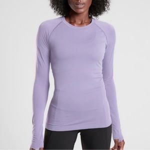 Athleta Dusk Purple Momentum Long Sleeve Top Shirt Size Medium